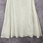 Preston & York White Linen Cotton Knee Length Flare Boho Skirt Medium M 10