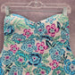 24th & Ocean Blue Floral Tube Padded Swimwear Tankini Tank Top Medium M