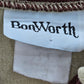 Bon Worth Tan Brown Safari Embroidered Long Sleeve Button Sweater XS