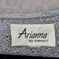 Arianna by Howards Gray Lace Fringe Boho Beach Swim Cover Up Duster Kimono XL