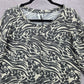 New Directions Gray Print Long Sleeve Y2K Western Fairy Sweater Top Medium