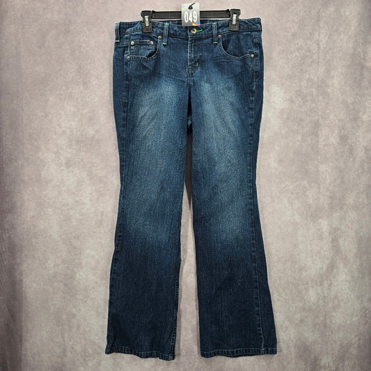 049. Authentic Femme Blue Bootcut Straight Flare Denim Pants Jeans 14