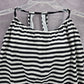Kona Sol Black White Stripe Padded Swimwear Tankini Tank Top M Medium
