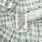 White Green Short Midi Pleated Pull On Boho Vintage Houndstooth Skirt Plus 20