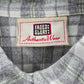 Faded Glory Gray Plaid Stripe Long Sleeve Flannel Button Up Top Shirt Medium