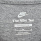 Nike Gray Long Sleeve Cropped Loose Fitted Tee Sports Cotton Active Top Medium