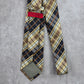 Bergamo New York Black Gold Plaid Stripe Tartan 100% Poly Men's Neck Tie NWOT