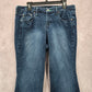049. Authentic Femme Blue Bootcut Straight Flare Denim Pants Jeans 14