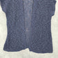 Purple Short Sleeve Open Chain Link Crochet Cardigan Sweater Medium