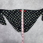 Billabong Black White Polka Dot Tie Bikini Bottom Swimwear Medium