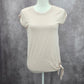 Gaiam Pink Short Sleeve Side Tie Activewear Streetwear Top Extra Small