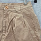 Liz Claiborne Tan Flat Front Bermuda Cotton Petite Bottoms Pants Shorts 12