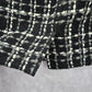 Ann Taylor Black Weave Plaid Tartan Preppy Mini Short Petite Skirt 6P
