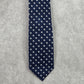 Tasso Elba Blue Gray Diamond Geometric Executive Floral Silk Neck Tie Men's