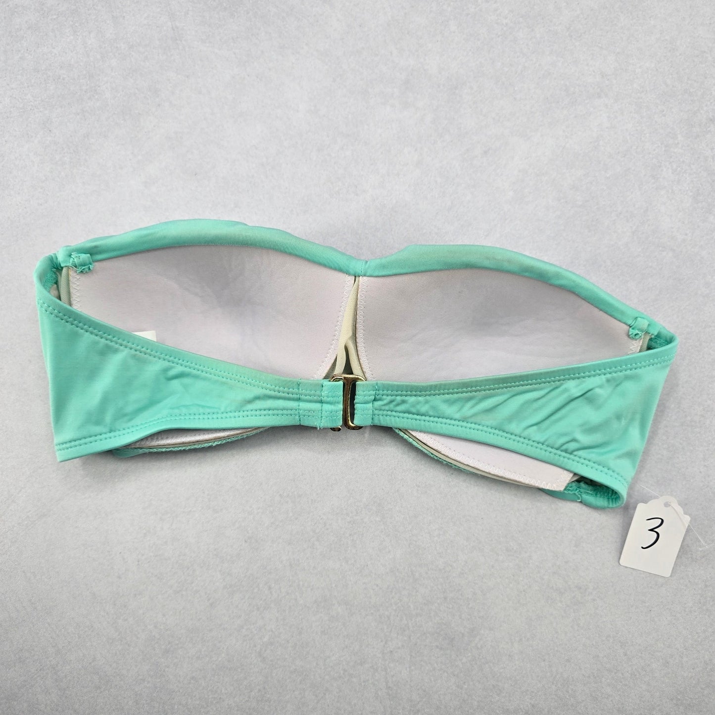 Mossimo Green Crisscross Strapless Bandeau Bikini Bralette Swim Top S Small