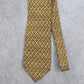 Valentino Italy Yellow Diamond Floral Executive Geometric Silk Neck Tie Men's