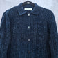 Valerie Stevens Blue Chenille Knit Granny Preppy Cozy Cardigan Sweater Large