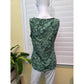 Kona Sol Green Floral Sleeveless Tank Top Medium