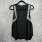 Rock & Roll Cowgirl Black Sleeveless Embroidered Boho Western Flare Top Small