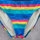 Blue Striped Bikini Bottoms Swimwear Medium