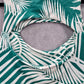Green White Tropical Leaf Cutout Padded Bikini Top Swimwear Medium