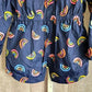 Cat & Jack Blue Green Zip Up Rainbow Hood Raincoat Coat Jacket Girls XS 4/5