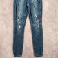 050. So Distressed Ultimate High Rise Denim Jeggings Blue Pants Jeans Skinny 3