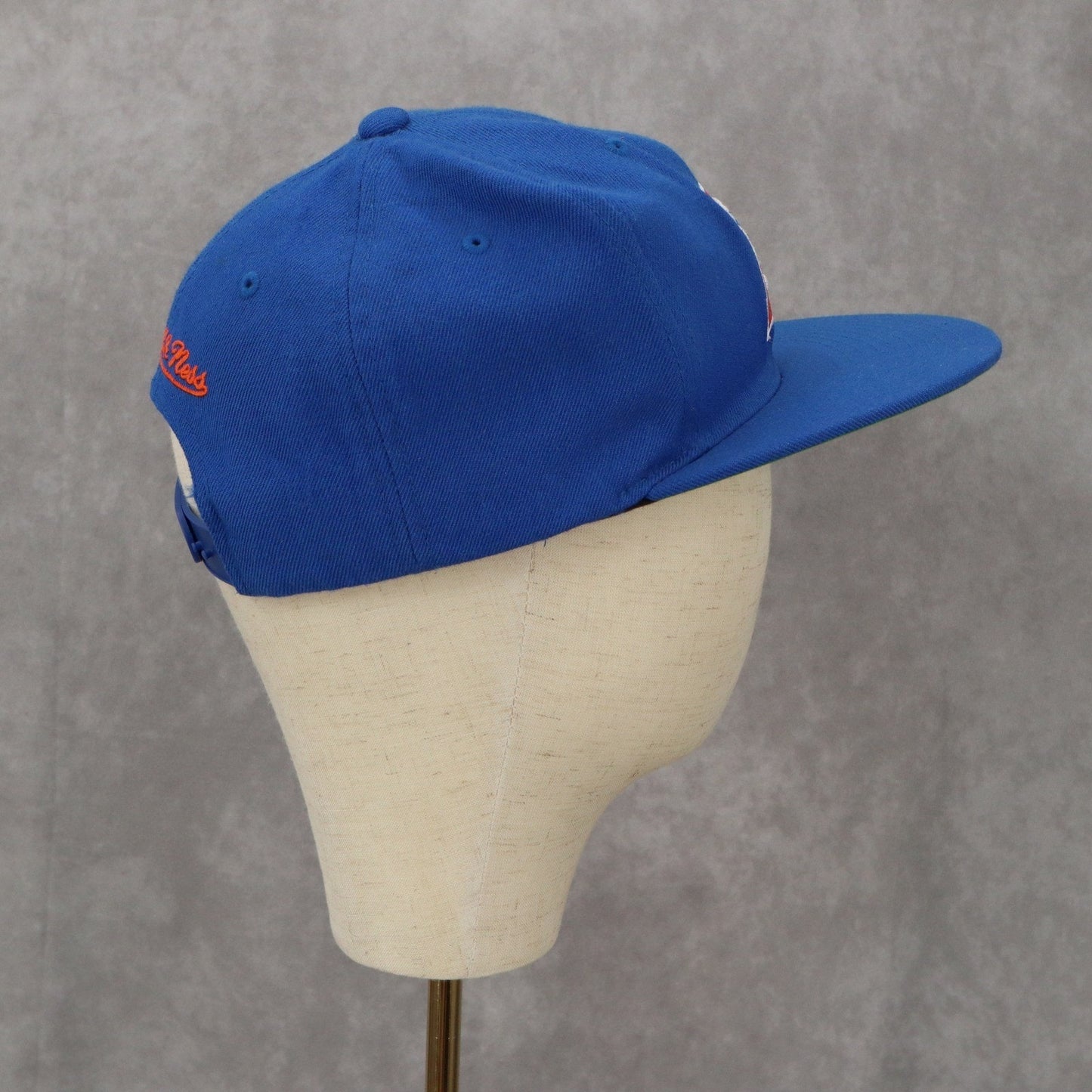 Nostalgia Co Mitchelle & Ness Blue Denver Broncos VTG Snapback Baseball Cap Hat