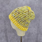 Yellow White Crochet Knit Bucket Cap Hat Fun Vintage Y2K Funky Beanie