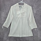 Columbia Sportswear White Hoodie Blouse Top Active Quarter Sleeve Shirt S Small
