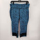 Under Armour Blue Black Cropped Activewear Yoga Leggings Active Sports Large
