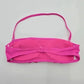 Red Camel Pink Laser Cut Flower Ruffle Padded Bikini Top Swimwear Small