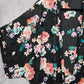 Xhilaration Black Floral Sheer Boho Flowy Beach Swim Cover Up Duster Kimono L/XL