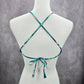 Shade & Shore Green Tropical Padded Wired String Tie Bikini Top Swimwear 34B