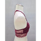 Burgundy Red Rust Lace Floral Dainty Whimsy Romantic Boudoir Bralette Small