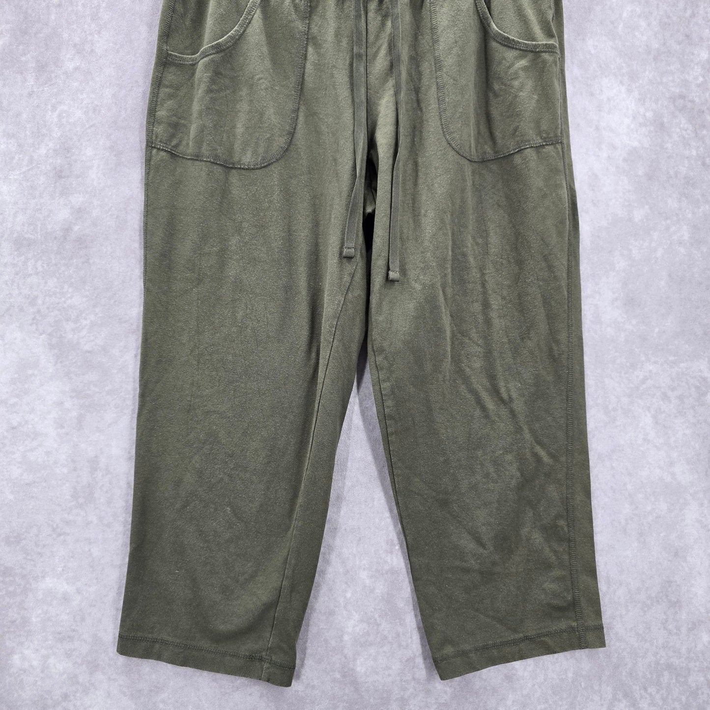 Athletic Works Green Trousers Crop Active Capri Jogger Bottoms Pants M Medium