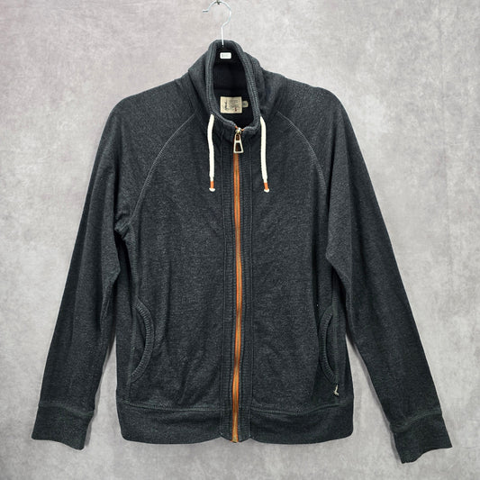 166. Howe Creative Workforce Gray Long Sleeve Zipper Sweater Jacket Small