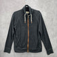 166. Howe Creative Workforce Gray Long Sleeve Zipper Sweater Jacket Small