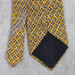 Valentino Italy Yellow Diamond Floral Executive Geometric Silk Neck Tie Men's