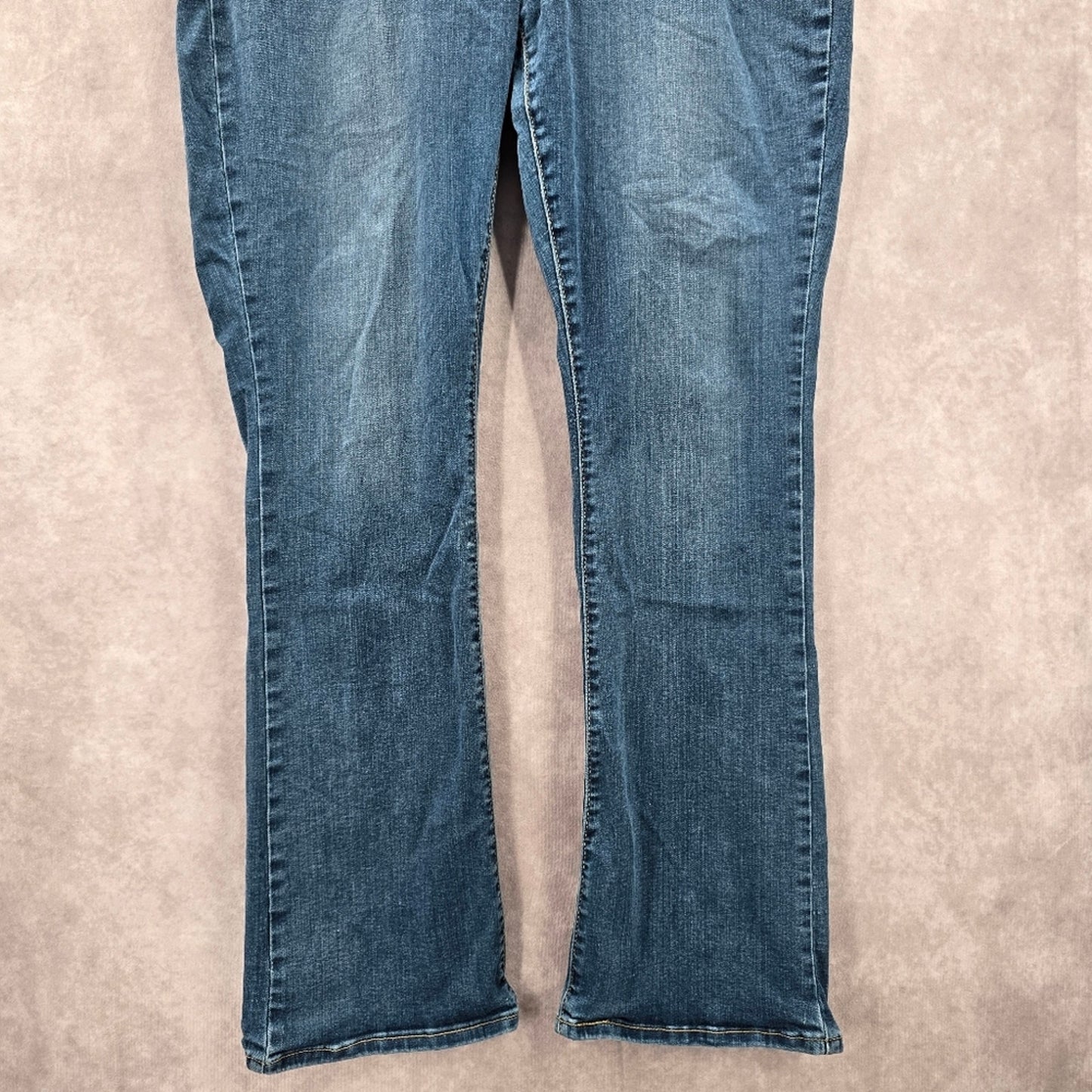 055. Levis Denizen Curvy Skinny Straight Stretch Blue Denim Pants Jeans 18M