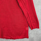 Eileen Fisher Red Merino Wool Mini Stitch Tunic Sweater Pullover XL Extra Large