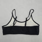 Black Padded Y2K Classic Pull On Swim Sports Bra Beach Bikini Top M Medium