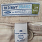 Old Navy Tan Khaki Low Waist Cotton Bottoms Pants Shorts Plus 20