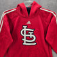 Adidas Red Blue St Louis Pullover Sweater Boys Youth Junior Hoodie Medium 10/12
