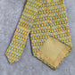 IZOD Geometric Yellow Blue Executive Corporate Silk Neck Tie Men's