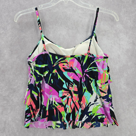 Caribbean Joe Purple Padded Swimwear Tankini Tank Top Medium M 10