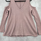 Andree by Unit Purple Long Sleeve Cold Shoulder Collar Sweater Cardigan Medium