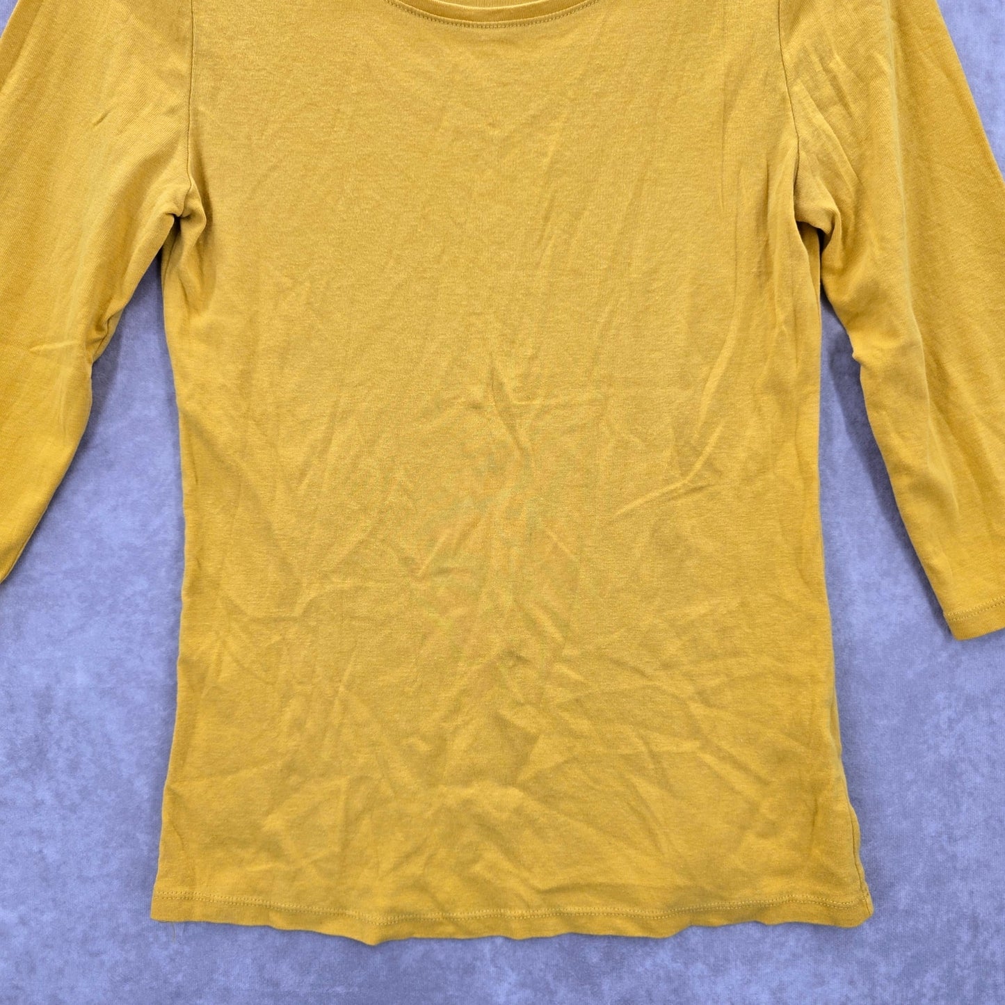 Yellow Mustard Stretch Boho Skater Casual Top Medium