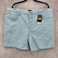 Lee Mid Rise Blue White Stripes Boho Western Cottage Short Size 2X 22M
