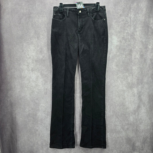 054. Lee Riders Midrise Bootcut Black Straight Denim Jeans 12M